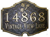 antique address sign