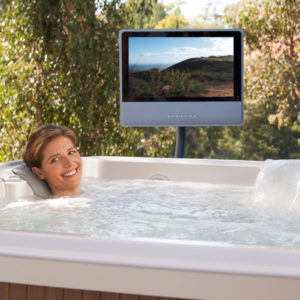 television over a bathtub